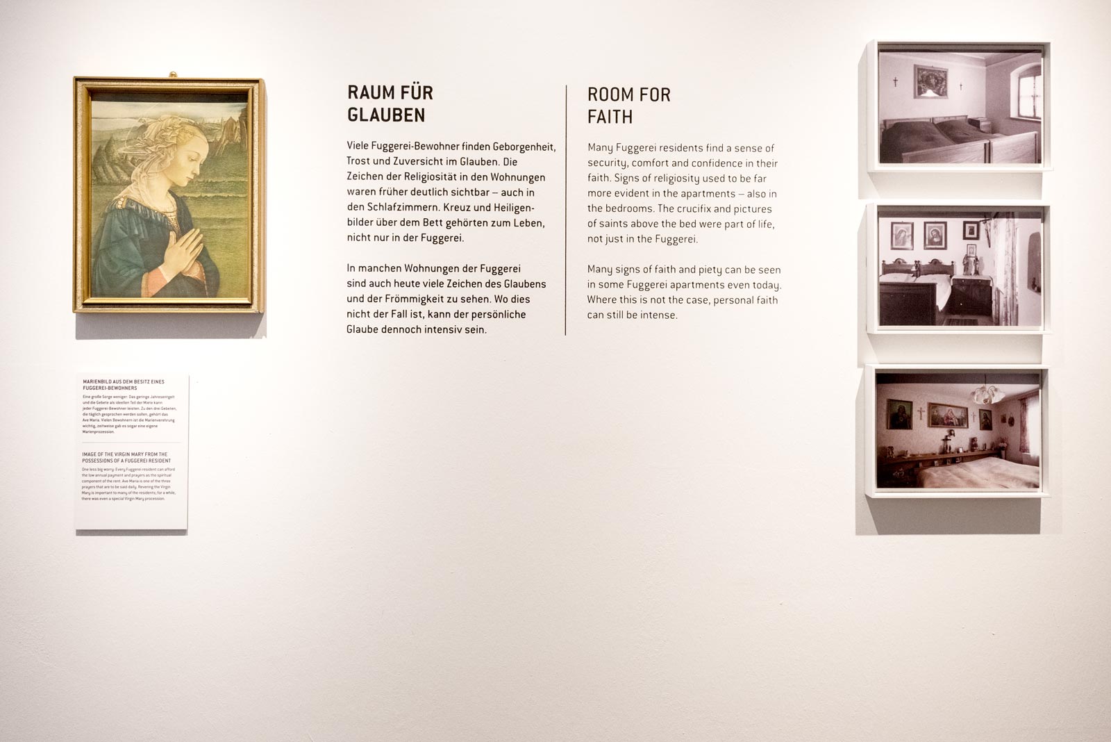 Das Referenzbild für Ausstellungsgestaltung aus der Dauerausstellung Museum des Alltags zeigt eine Wandgrafik